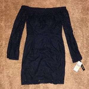 Navy blue lace dress